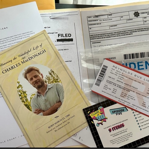 Hunt a Killer Class of 98 Murder Mystery Game solve puzzles and catch the killer - Picture 7 of 10